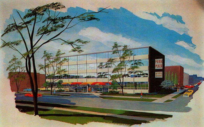 Park Plaza Motor Hotel - ARTIST RENDERING 1960